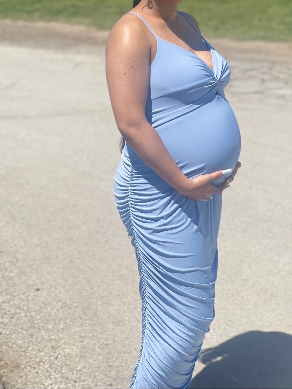 Club L London - Blue Maternity Dress